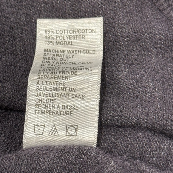 Standard James Perse Scoop Neck Long Sleeve Tee Shirt Dark Grey Womens 3 = L - Picture 8 of 10